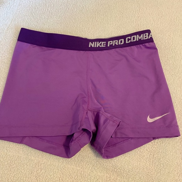 Nike Shorts | Nike Combat Pro Purple Spandex Bootie Shorts | Poshmark
